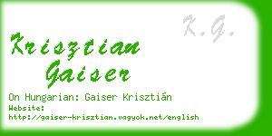 krisztian gaiser business card